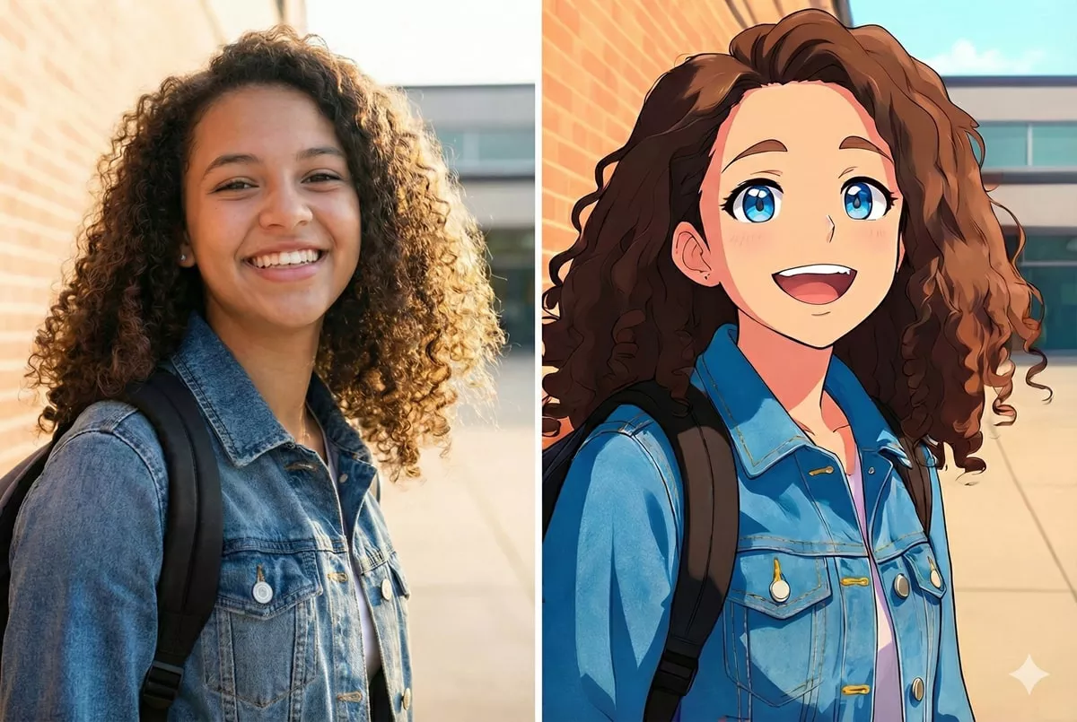 日漫风格 AI 效果预览 - 将照片转换为 日漫风格 风格