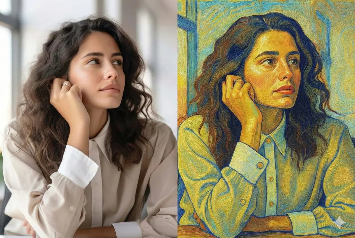 梵高印象 AI 效果预览 - 将照片转换为 梵高印象 风格